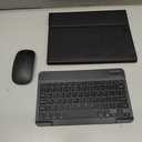 Case with Keyboard Mouse for Samsung Galaxy Tab A11 Plus/A9 Plus 2025/2023 11 inch,7 Color Rainbow Backlight Detachable USB-C Keyboard Magnetic Case with Pen Slot for Tablet A11+ A9+ 5G Black