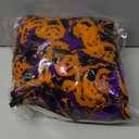 Halloween Decorations,50 FT Halloween Tinsel Garland with Orange Pumpkin Black Spider Purple Bat, Shiny Metallic Twist Garland for Home Tree Indoor Outdoor Party Decorations