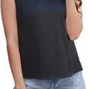 Silk Satin Tank Tops for Women Camisole Crew Neck Sleeveless Cami Summer 2025 (Purple S)
