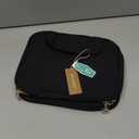 BAGSMART Toiletry Bag Travel Bag with Hanging Hook, Water-resistant Makeup Cosmetic Bag Travel Organizer for Accessories, Shampoo, Full-size Container, Toiletries (Black, Medium)