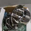 Daniks Standard 9-Piece Stainless Steel Induction Cookware Set, Saucepan, Dishwasher Safe Pots, Measuring Scale, Glass Lids, For Soup, Pasta, Stew, Silver (9 Pieces Set)