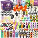 306 PCS Halloween Party Favors Bulk, Halloween Goodie Bags Fillers for Trick or Treat, Stocking Stuffers, Halloween Treats Non Candy Carnival Treasure Box Classroom School Kids Adults Prizes Gifts