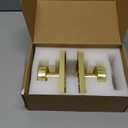 Gold Door Knobs,Interior Door Handles for Closet,Heavy Duty Door Knob Door Lever (Dummy, Satin Brass)