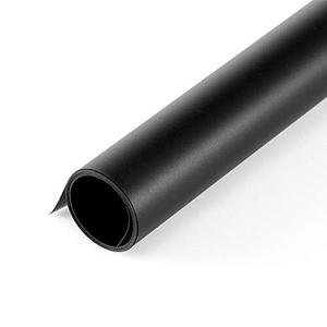 Meking Black PVC Photography Backdrop Matte & Reflective PVC Background 23 inches ) Dual Side Vinyl Photo Backdrop for Product Video Photography Studio