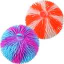 2 Pcs Puffer Ball 8 Inch Spiky Sensory Balls Bulk Bouncy Sensory Stress Relief Toy for Fun Fidget Anxiety Game Classroom Prizes Party Favors (Mix Color)