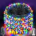 Ollny Christmas Lights, 1000LED 328FT Long Christmas Tree Lights with 8 Modes Remote Timer IP44 Waterproof, Outdoor Christmas Lights for Tree House Yard Outside Xmas Decorations Multicolor