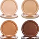 100 Pcs Brown Paper Plates 9 Inch Disposable Round Dinner Dessert Plates Gradient Brown Color Party Supplies for Birthday Wedding Baby Shower Bridal Tableware