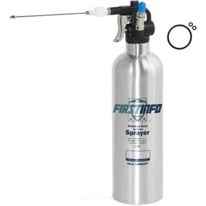 FIRSTINFO A1636 Patented Max. Pressure 110 psi / 650ml Stainless Steel Canister Aerosol Refillable Fluid Spray Can/Pneumatic Compressed Air Sprayer