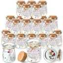 Threlaco 20 Pcs Wildflowers Baby Shower Favors Party Candle Lavender Scented Glass Mason Jar Wax Candle Bulk for Guests Girl Boy Gender Reveal Party Gifts(Colorful)