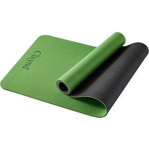 Yoga Mat Eco Friendly Non Slip Anti tear durable Exercise Mat, SGS Certified TPE Material with Textured Surface, 8mm (0.32 Inch) Extra Thick, 72x24 Inches for Yoga, Pilates and Floor Exercises with Carry Strap