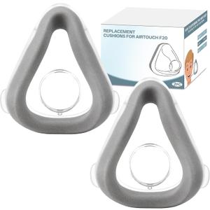 Replacement Cushions for AirTouch F20, Memory Foam Cushion for AirFit F20 & AirTouch F20 Frame, Optimized Comfort & Secure Seal, F20 Mask Medium for Full Face CPAP Users, 2-Pack