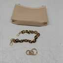 Vercord Purse Insert Organizer 26 Toiletry Pouch Insert with Leopard Acrylic Chain Strap Beige, Large 
