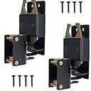 2 Packs MustGood Heavy Duty Farm Gate Latch 2 Way Gate Latch Perfect for Farms, Pastures, and Ranches (Black)