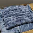 BEDELITE Fleece Full Comforter Set -Super Soft & Warm Fluffy Blue Fog Bedding, Luxury Fuzzy Heavy Bed Set for Winter with 2 Pillow Cases