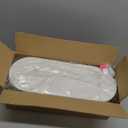 White Cable Management Box, Plastic Cable Box Organizer with Lid for Wire, Power Strip, Surge Protector, Extension Cords Hider Cover Under Home Office Desk and Floor (Large)