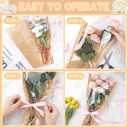 Jansun 40Pcs Flower Wrapping Bags Kraft Paper Flower Sleeves for Bouquets Flower Bags for Birthday Wedding Graduation Gift, Florist Wrap Supplies 9.8x17.9 Inch