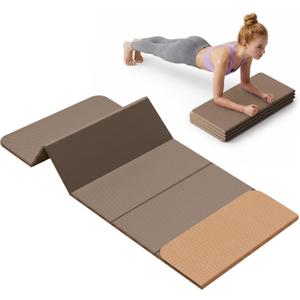 Stepwaver Foldable Fitness Yoga Mat, 0.4” (10 mm) Extra Thick -75” x 26”