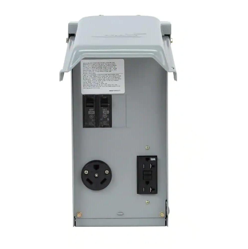 Midwest 30/20 amp U041CP 30 AMP RV/EV Panel w/ 20 AMP GFCI