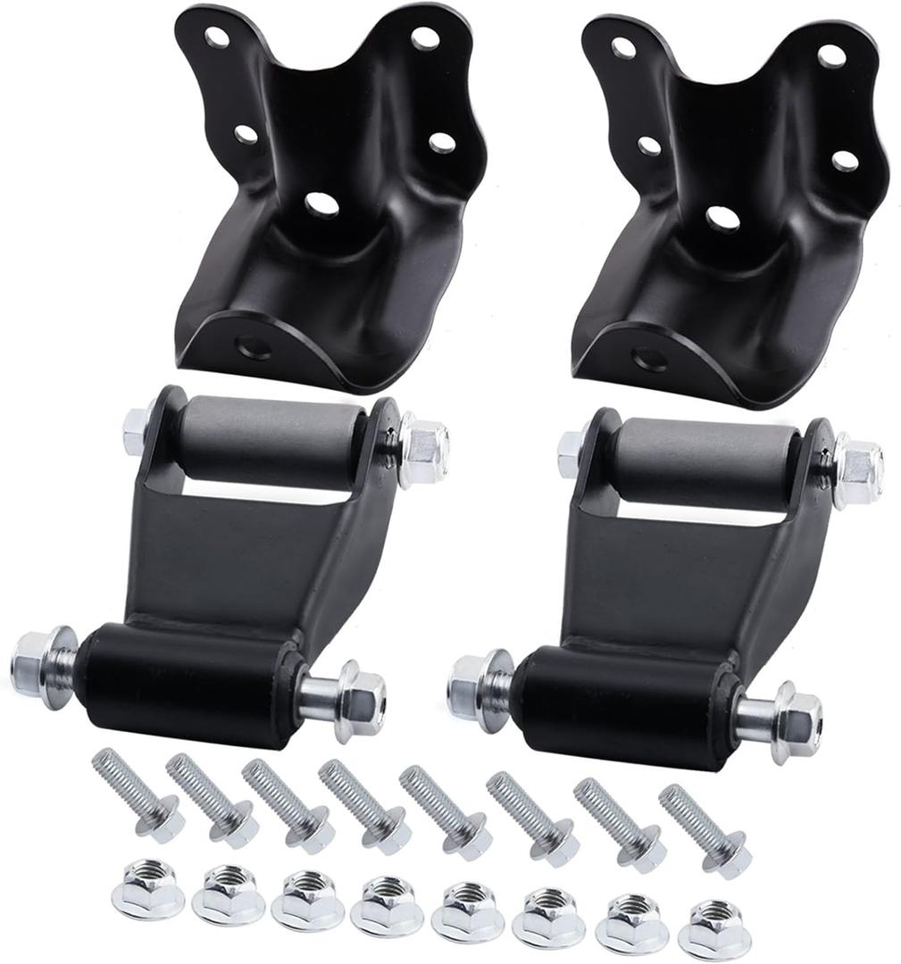 722-001 722-010 Rear Leaf Spring Shackles Hanger Brackets Repair Kit Compatible with 1986-2011 Ford Ranger,1998-2001 Mazda B2500, 1994-2010 Mazda B2300 B3000 B400