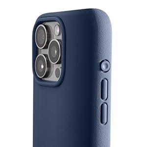 TineeOwl for iPhone 15 Pro Max Magnetic Case - Dune Series, Compatible with MagSafe, TPU, Minimalist, Slim/ Thin and Grippy with Microfiber Lining, Rounded Action Button (Navy Blue)