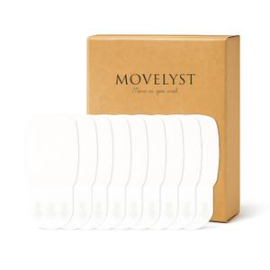 MOVELYST 120 Pieces Refill Strips for White Small Wire Toggle Hooks - No Tools Adhesive Replacement Strips for Wall Hooks, Removable Damage-Free Mounting Strips for Wall Decor & Storage