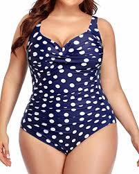 Yonique Women Plus Size One Piece Swimsuits Tummy Control Bathing Suits Twist Front Ruched Swimwear American Flag 18W