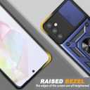 2 x for Galaxy A36-5G Phone Case: Samsung A36 5g case with 2PC Screen Protector, Sliding Camera Cover and Kickstand for Samsung Galaxy A36 5g Phone case,Blue