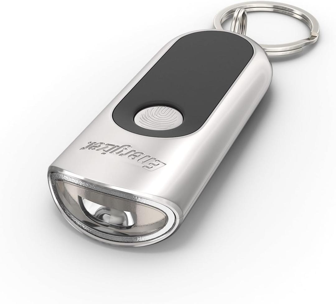  ENERGIZER LED Keychain Flashlight, Durable Aluminum Body, Bright LED, Compact & Lightweight, Silver