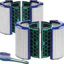 Leemone 2 Pack TP04 HP04 Filter Replacement Compatible with Dyson TP04 HP04 DP04 TP05 DP05 Air Purifier, 360 Combi Glass Filter & Activated Carbon Filter