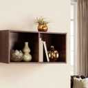 ClosetMaid Cubeicals 2-Cube Storage Shelf Organizer - Stackable or Wall-Mountable, Easy Assembly, Dark Cherry Finish