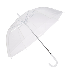 Amazon Basics Clear Bubble Wind and Rain Protection Umbrella, 34.5 in, Round