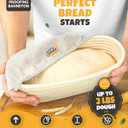 CRUSTLOVE Rectangular Cast Iron Dutch Oven for Bread Baking - incl. Sourdough Bread-Baking Supplies - 3.2QT Bread-Pan for Homemade-Bread, Sour dough Bread-Pans with Lid, Bread-Oven, Bread-Baking-Pan