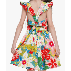 Kid Floral Cotton Girls Dresses Summer Girl Clothes 120