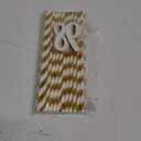 86th Birthday Paper Straw Decor, 24-Pack Real Gold Glitter Cut-Out Numbers Happy 86 Years Party Decorative Straws