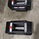 PowerBlock Elite USA 90 Pound Adjustable Dumbbells, Sold in Pairs, 5-90 lb. Dumbbells, Durable Build, Innovative At Home Workout Equipment, Includes Stage 1, 2 & 3 Expansions Gray