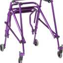 Inspired by Drive Nimbo 2G Mobility Aid Lightweight Posterior Walker with Seat, Large, Wizard Purple