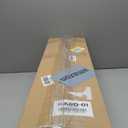 VINLUZ 3 Pack Industrial Metal Pendant Lighting, Black Finish Hanging Ceiling Kitchen Island Light Fixture with Blue Clear Glass for Dining Room Cafe Bar