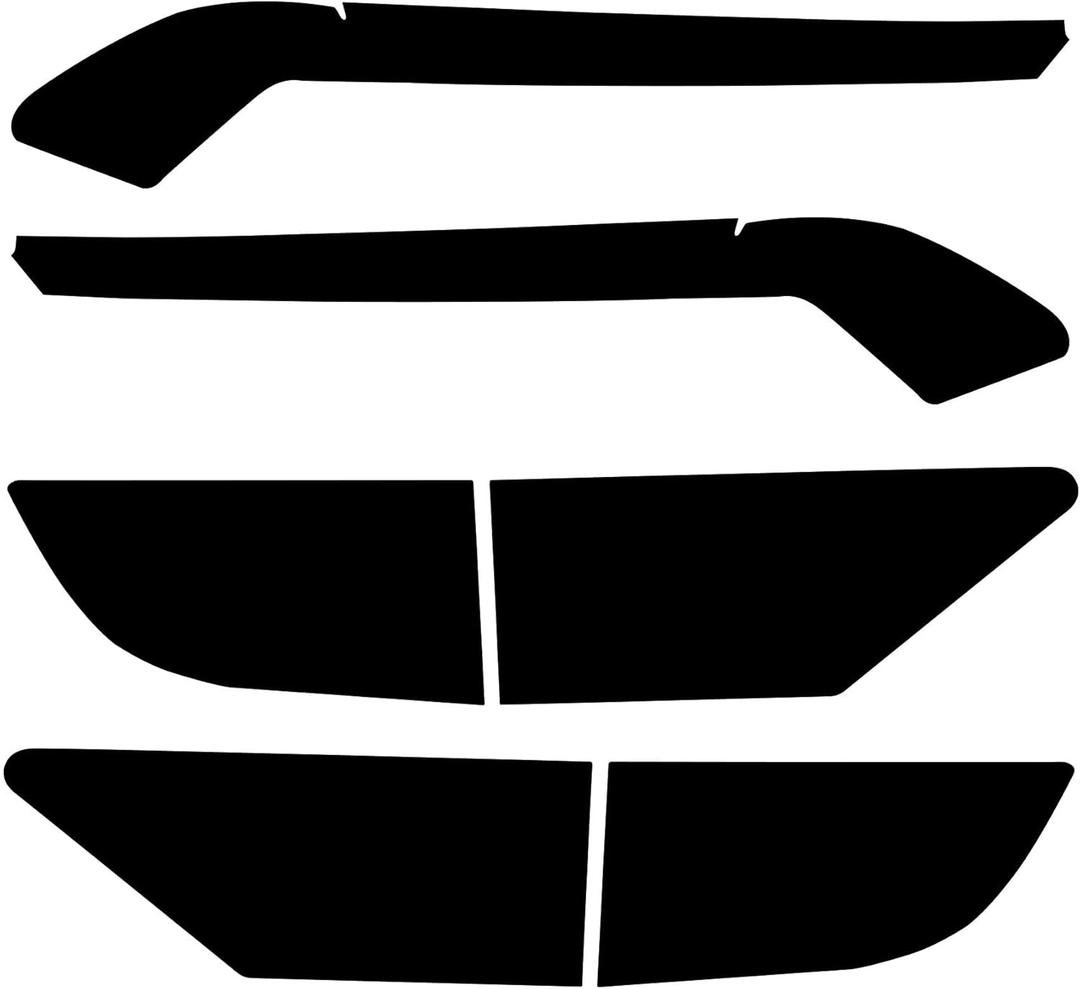 NDRUSH Smoked Light Stickers Kit Overlays Headlight Eyelid Vinyl Tint Film Blackout Tail Light Wrap Cover Compatible with Dodge Durango 2014-2021