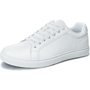 Perry Ellis Mens Casual Dress Fashion Sneakers (9.5, White)