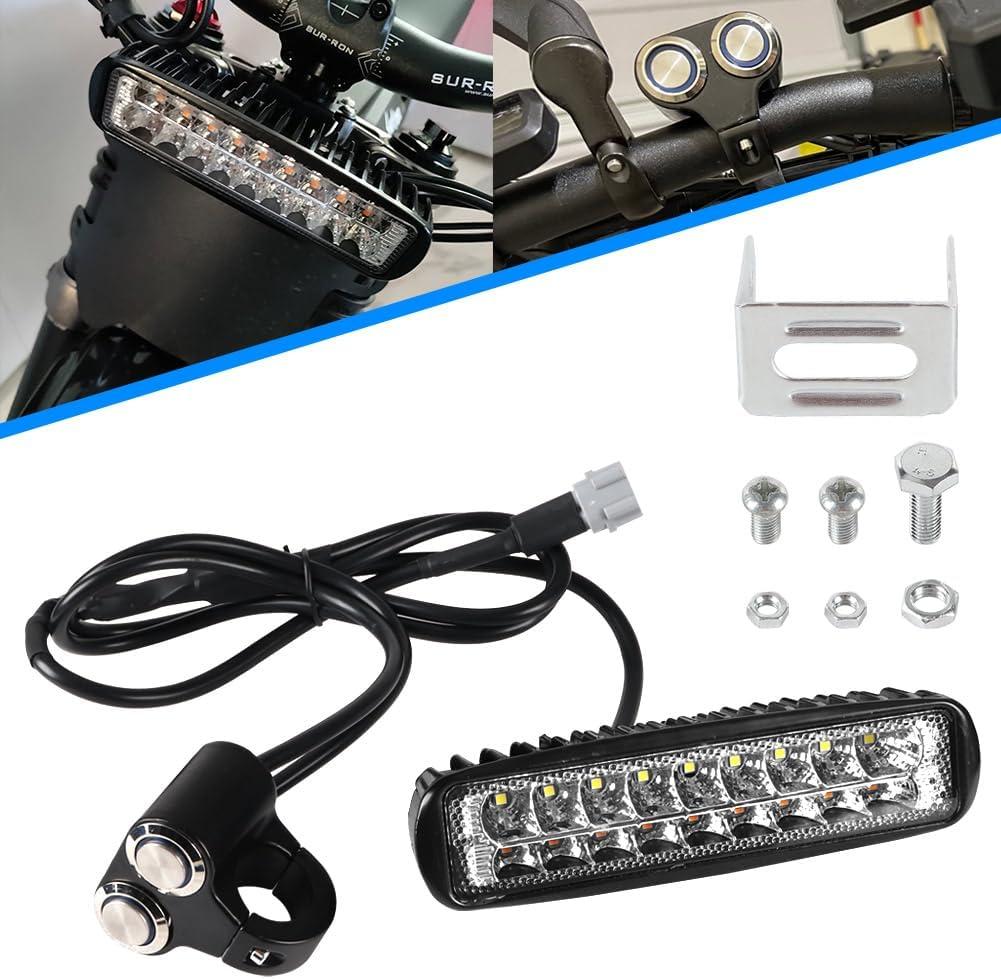 Surron Front Light with Control Switch for Sur Ron Headlight Headlamp Head Light Widen for Electric Bike Light Bee/Surron/Sur-Ron/Sur Ron X/Sur Ron S/X160/X260