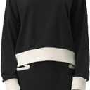 Skort Sets for Women 2 Piece Outfits: Two Pieces Tennis Skirt Matching Lounge Set Womens Long Sleeve Casual Workout Golf Athleisure Travel Tennis Airport Sport Running Spring Fall 2025, S