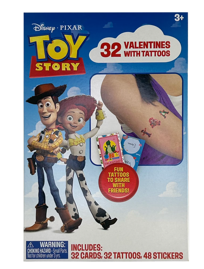 Disney Toy Story Valentine's Day Exchange Cards with Tattoos, 32 Count
 2 Pack