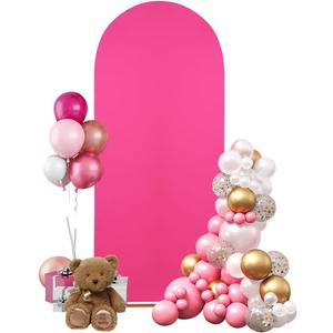Wedding Arch CoverWhite Arch Backdrop Cover Stretchy Spandex Backdrop Stand Covers for Birthday Party Ceremony Banquet Decor (Rose, 5ft) (Rose, 5ft)