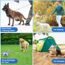 Dog Chain for Yard, 4MM 25FT Leads for Yard Heavy Duty Stainless Steel Dog Tie Out Cable Chew Proof Chain Leashes with Swivel Hook for Camping Outside