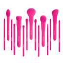 Makeup Brush Set, 15 Piece Quality Makeup Brushes, Premium Synthetic Make Up Brushes for Foundation Powder Blush Highlighter Concealer Makeup Brush Kit for Travel, Hot Pink