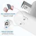TRVL FIELDER Self Adhesive Caster Wheels, Appliance Rollers Appliance Slider for Kitchen, 360 Swivel Small Casters - Solve Coffee Maker Air Fryer Small Appliances Countertop Sliding (White - 48 Pcs) (1 Steel Ball Style)