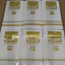 Guest Towels White Gold Line, 1/6 Fold, 24/20ct, Case of 480 (24 packs x 20), 1 Count