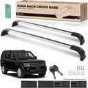 YHTAUTO Car Roof Rack Cross Bar Compatible with Land Rover LR3 2005-2009, LR4 2005-2016 w/Naked Fixed Point, 165 Lbs Aluminum Alloy Cargo Bar for Rooftop Tent Kayak Bike Luggage Snowboard Ski Board