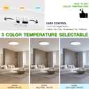 2Pack 15.8Inch LED Flush Mount Ceiling Light Fixture,32W 3200LM, Dimmable CCT 3000K/4000K/5000K,Round Flat Panel Light for Bedroom,0.7Inch Thin Modern Low Profile Ceiling Lights for Hallway,Kitchen
