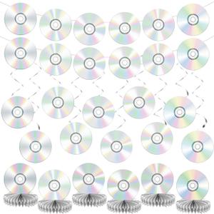 2000s Party Decorations Set 90's Y2k Birthday CD Paper Banners Retro 90s Theme Mix Garlands 1990s Hanging Swirl Honeycomb Centerpiece for Back to The 90 Y2k Throwback Music 2000s 90s Party Supplies 2000s Party Decorations Set 90's Y2k Birthday CD Paper Banners Retro 90s Theme Mix Garlands 1990s Hanging Swirl Honeycomb Centerpiece for Back to The 90 Y2k Throwback Music 2000s 90s Party Supplies